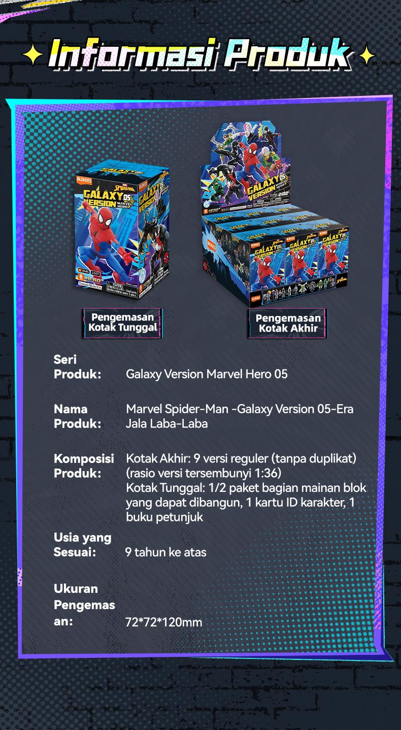 [HOT!]BLOKEES Marvel Spider-Man Galaxy Version 05 blind box Venom Spider-Man Secret 1/36  Spiderman blindbox GV05