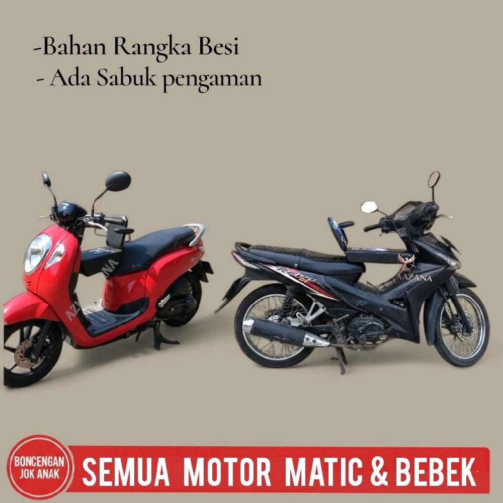 Boncengan  Jok sandaran anak motor Bebek Matic Plus SABUK PENGAMAN - TAYO, BEAT-SCOOPY-GENIO