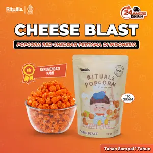 Rituals Food - Cheese Blast Popcorn 110gr - Snack Jagung Keju Cheddar by Rituals Food Halal Indonesia