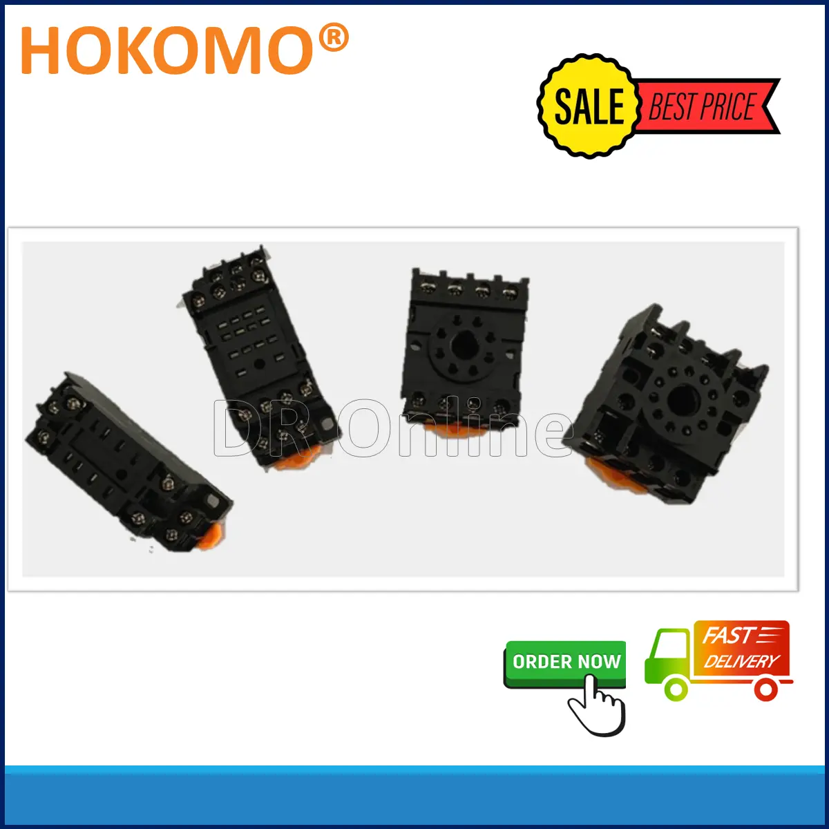 Hokomo Timer Relay Base  8PIN / 14 PIN / 11PIN  ( ROUND BASE & FLAT BASE )
