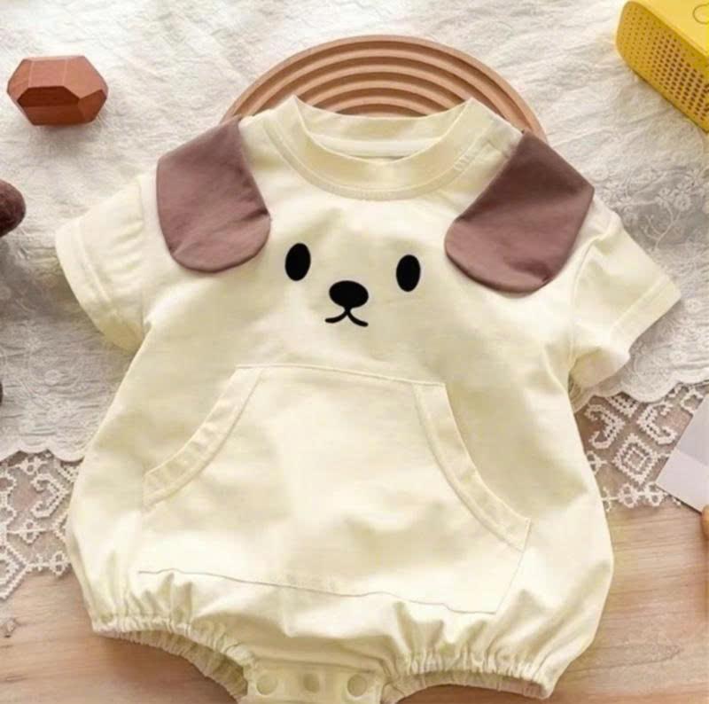 Body Suit Chú Cún Tai 3D Cho Bé – Áo Liền Quần Siêu Đáng Yêu, Mềm Mại