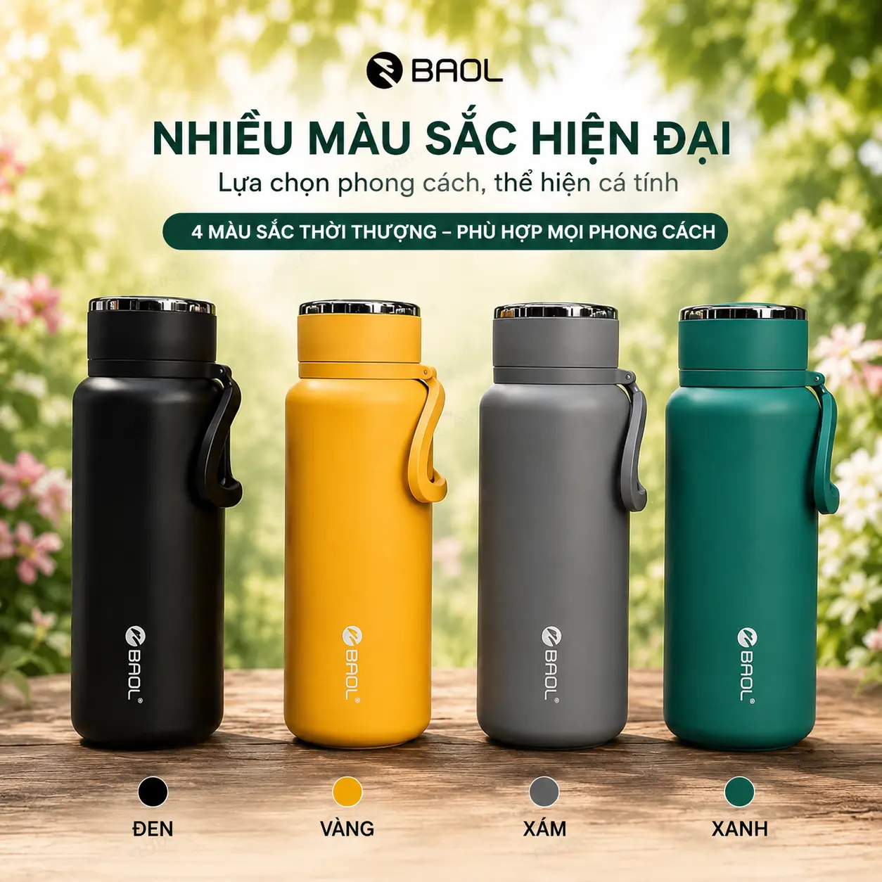 BÌNH GIỮ NHIỆT WBAOL WL32 GIỮ NÓNG LẠNH 20H 1000ml-1500ml