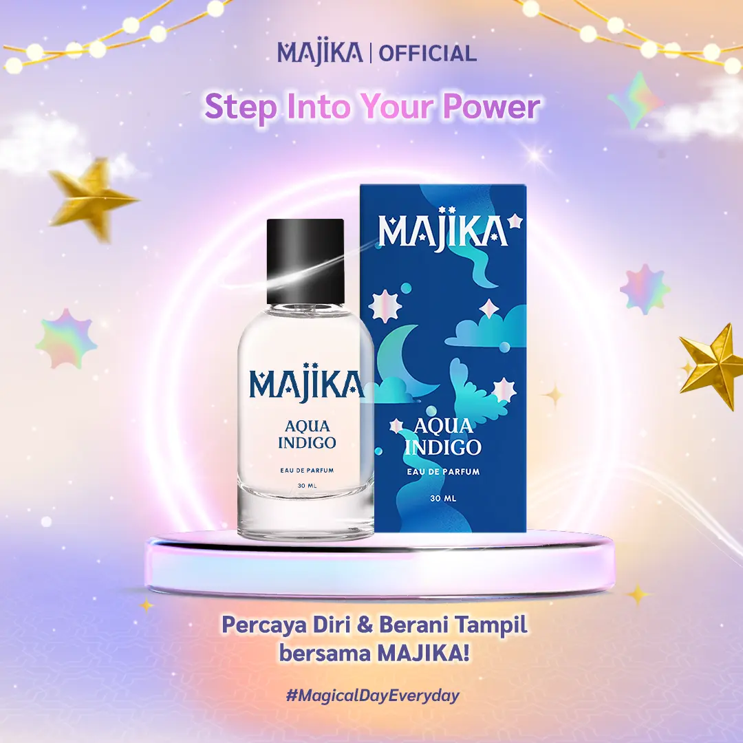 MAJIKA Aqua Indigo Eau de Parfum | 30 ML | Parfum Pria Tahan Lama