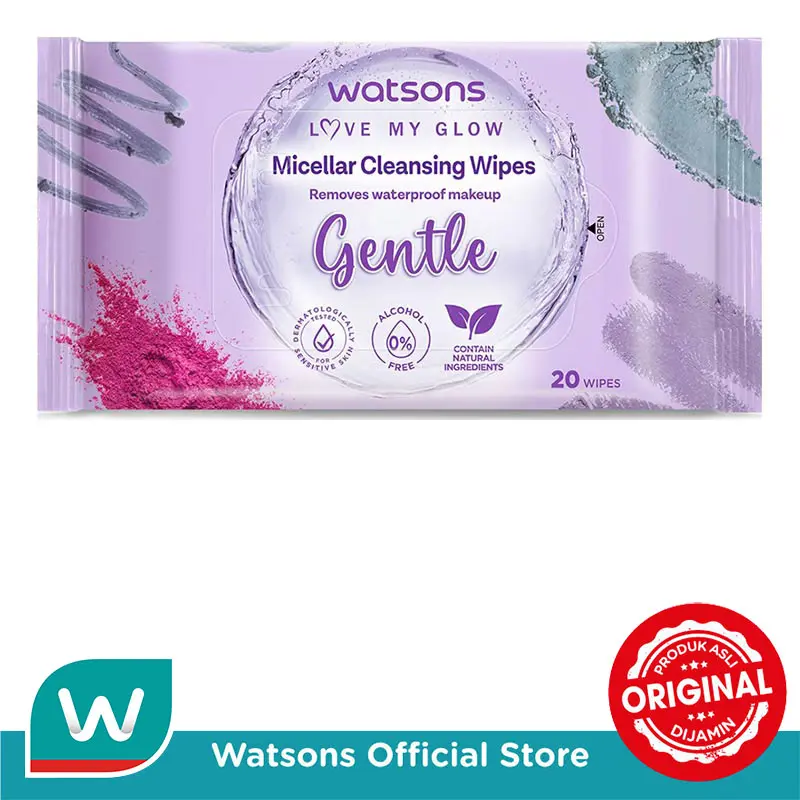 Watsons Micellar Cleansing Wipes Gentle 20'S 2