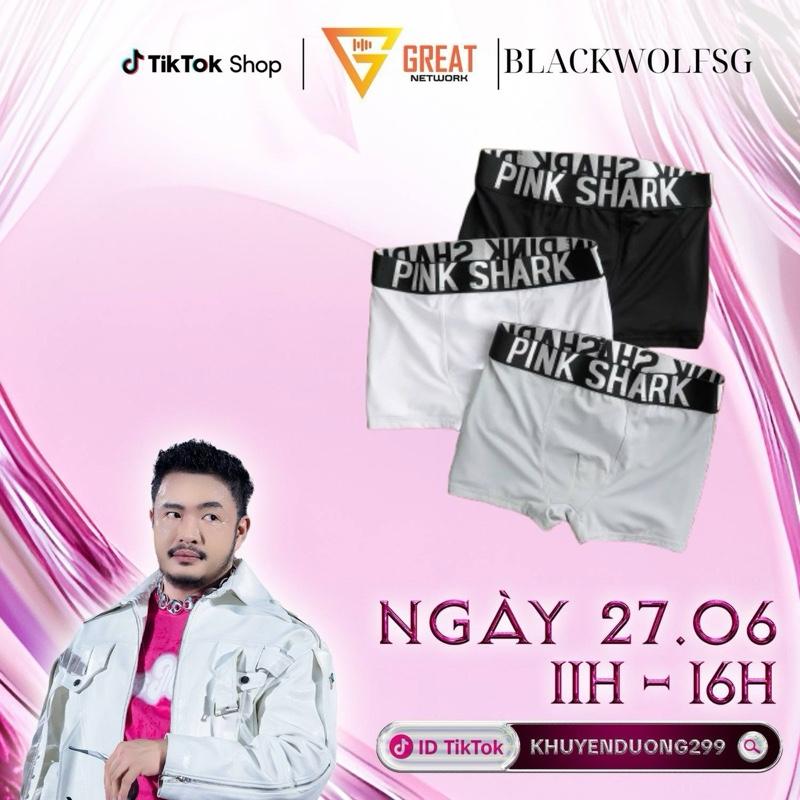 Quần Boxer nam PinkShark( thun lạnh) co dãn 4chiều Bản cạp to đai 4.5cm . Đủ 3 màu : trắng, đen, xám Sịp Quần Lót quần Menswear