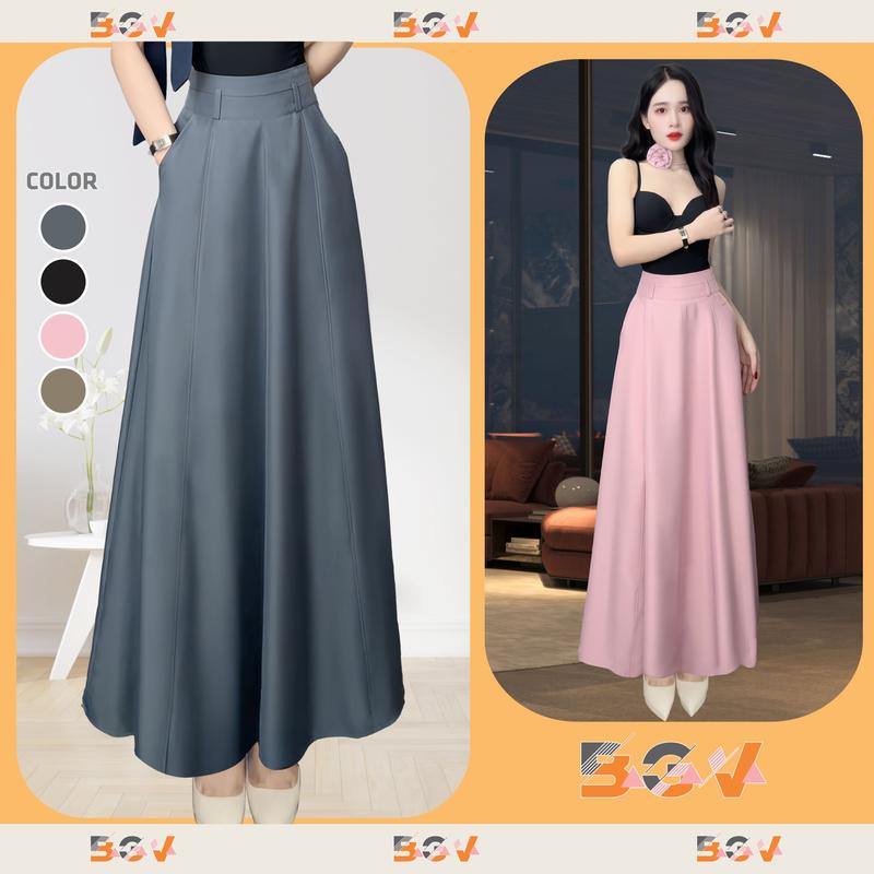 Sale 11 11 Chân váy cạp kép 2 túi 2 bên dài 93cm vải nhập cao cấp Thiết kế 8 mảnh ghép tạo độ Xoè nhẹ nhàng bồng bềnh cho váy. Chât kaki mềm