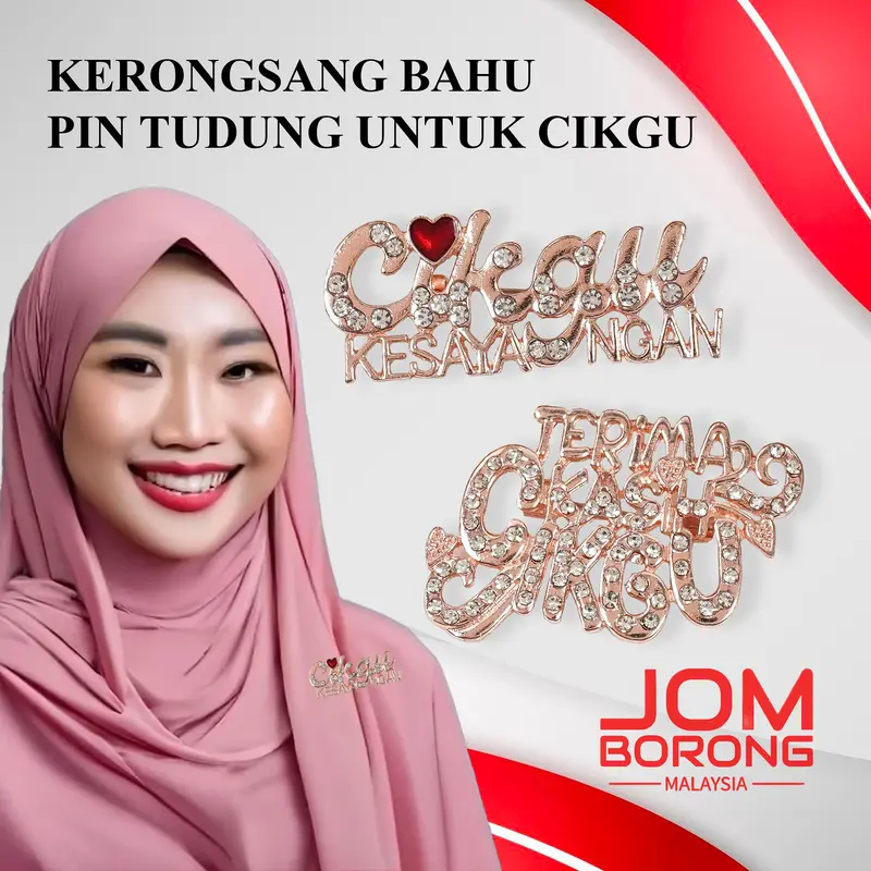 Kerongsang Pin Tudung Brooch Hijab Pins Muslimah Fashion Jewellery ...