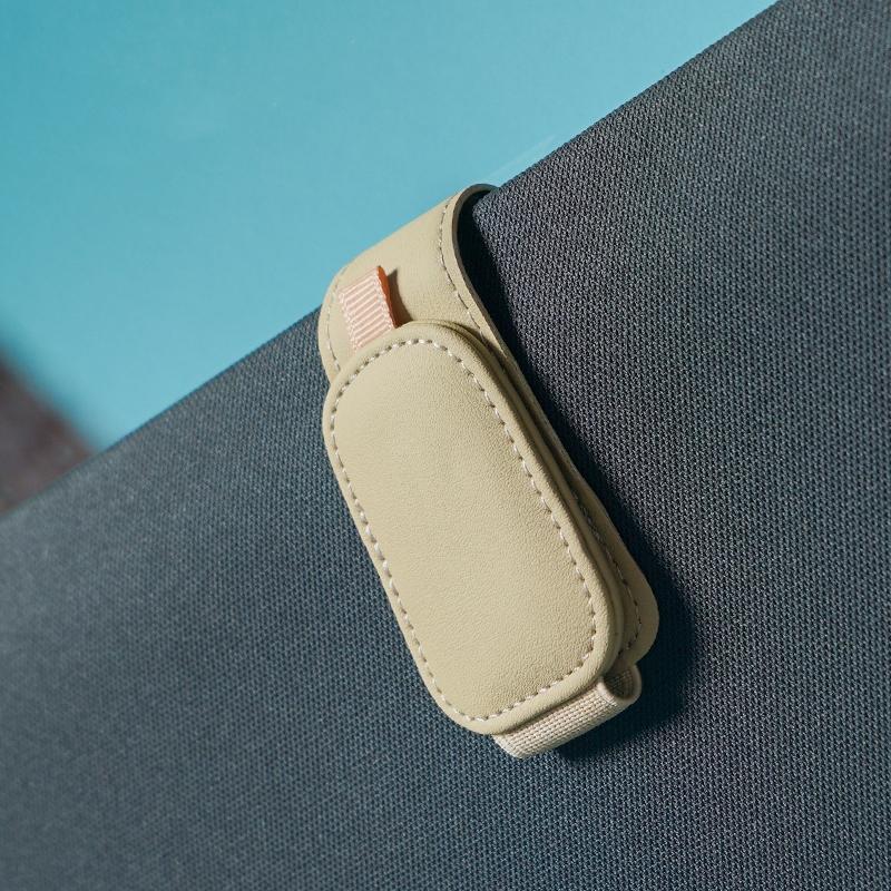 Product Introduction of Magnetic PU Leather Sunglass Holder Clip Sun Visor Glasses Card Clip Holder Interior Car Accessories 3