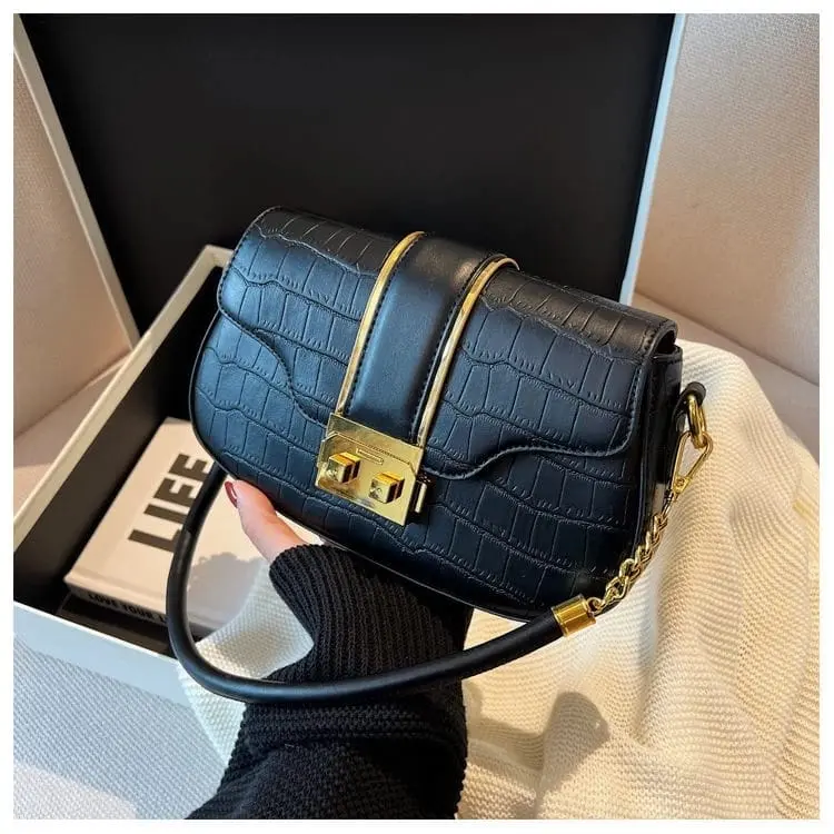 TAS SELEMPANG WANITA CLOPPER BAG CROCO TAS SELEMPANG BAHU TAS WANITA SLING BAG KOREAN STYLE