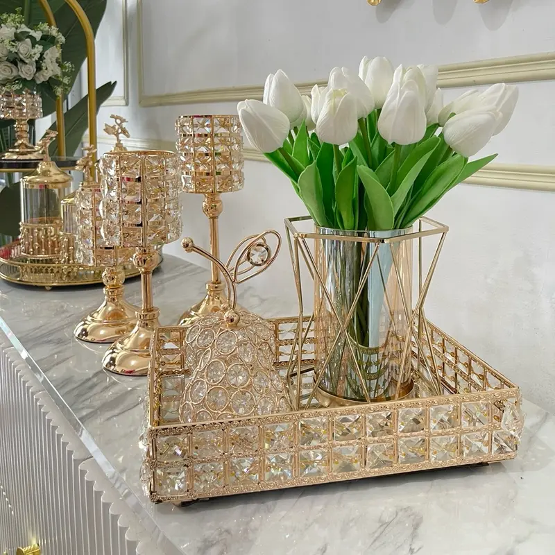 Tulip 1set dengan vas gold premium 3