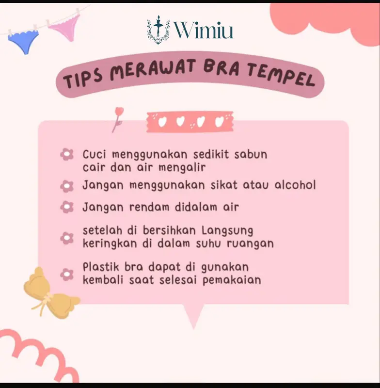 Wimiu BH Wanita Bra Pakaian Dalam Wanita Tempel Push Up Panda Eyes 33665 5