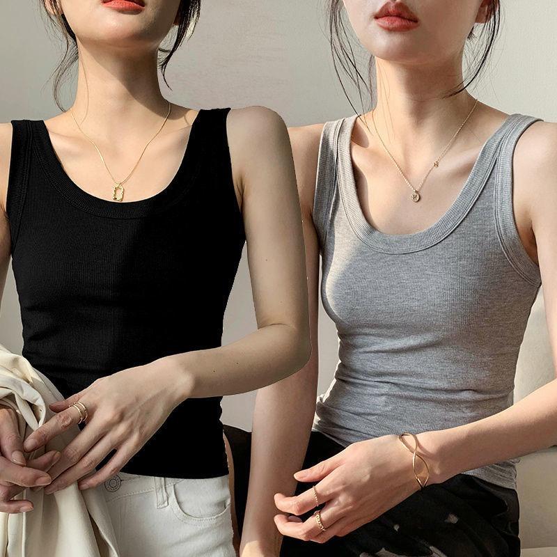 Áo Vest Cổ Yếm Lưng, Vải Modal Mới, Mỏng, Không Tay, Chống Trượt, Thích Hợp Cho Mùa Hè Và Mùa Xuân, Nữ, Cỡ 45kg-75kg áo  ba  lỗ  nữ  form  rộng  cá  tính áo  3  lỗ  có  mút  sẵn zahide  crop  top áo  lưới  đi  biển zipstring  shark  tank áo  dây  xích  sa 5