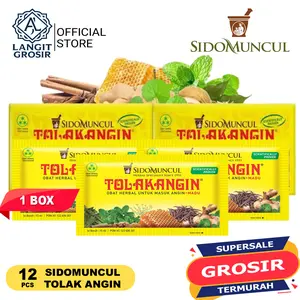 [1 BOX] ISI 12 SCT Tolak Angin Cair Dewasa isi 12 Sachet SIDOMUNCUL Obat Herbal Untuk Masuk Angin + Madu