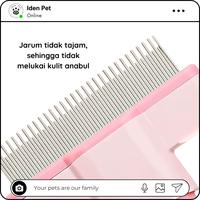 Gambar IDEN PET Sisir Bulu Kucing Sisir Kutu Anjing Sisir Grooming Hewan Cat Dog Comb - Biru dari Iden Pet Kota Tangerang 5 Tokopedia