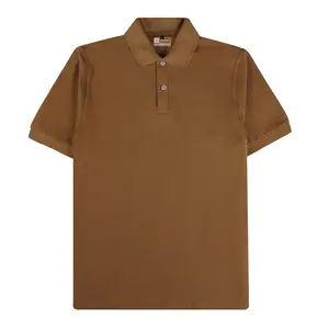 Rambidend - Poloshirt Basic Polos  Pendek Baju Kerah Pria Wanita Dewasa Santai  Caramel