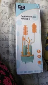 Product Review of Sikat Botol Bayi Bottle Brush Set / Sikat Botol Bayi Dengan Rak 5in1 Biru Green Pink from ر**ة 🐼** 1