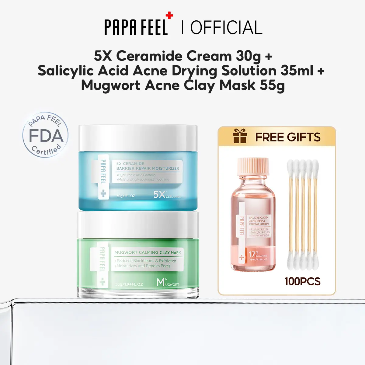 Creator Exclusive】PAPA FEEL [FDA] 5X Ceramide Cream30g Salicylic
