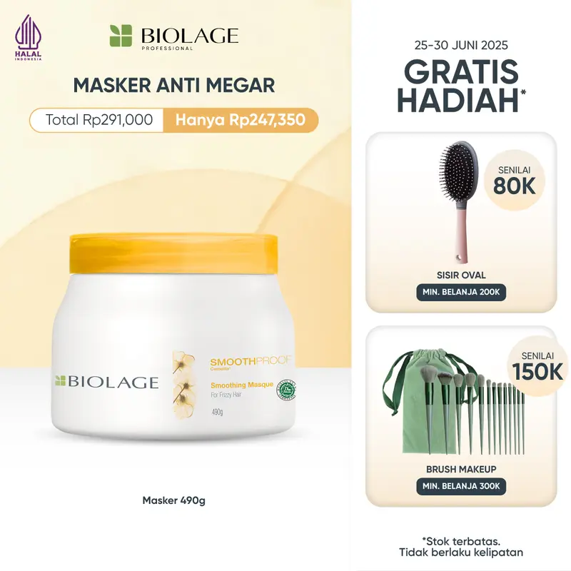 Biolage Smoothproof Mask 500 ml - Masker Professional Perawatan Rambut Megar 0