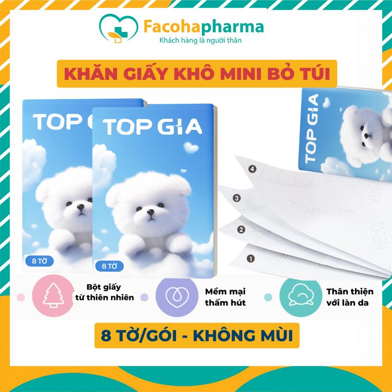  Khăn giấy khô mini bỏ túi 3 lớp mềm mịn nhỏ gọn siêu tiện lợi không mùi dễ dàng mang theo gói 7 tờ 