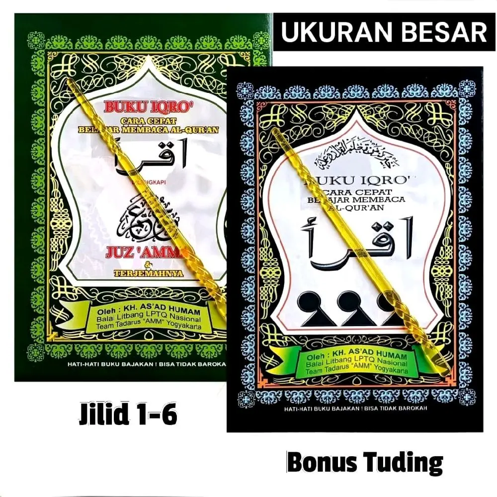 Buku IQRO Anak Ukuran Besar Free Kalam IQRO dan IQRO JUZ AMMA SAKU A5