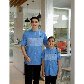 Product Introduction of Baju koko cople ayah anak terbaru pakaian muslim pria dewasa dan anak koko kurta lebaran simple elegan lembut halus baju koko lengan pendek 27