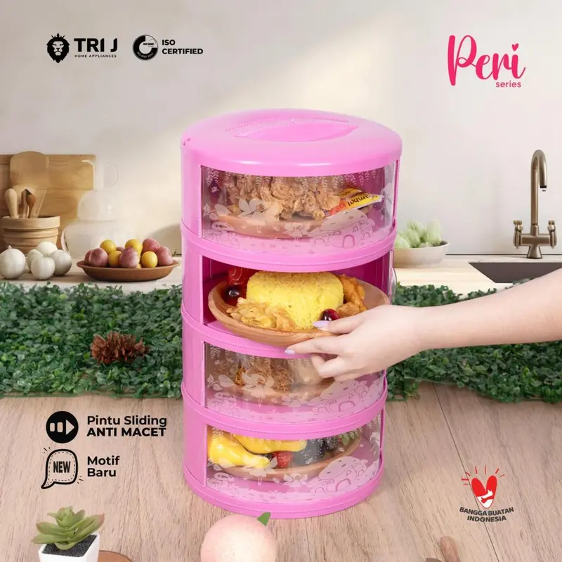 (COD) Rak 4 Susun Penyimpanan Makanan Motif Peri TRI J 1