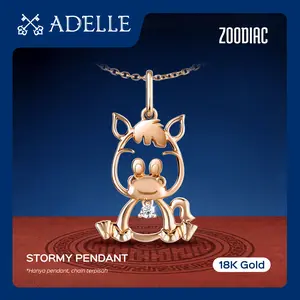 Adelle Jewellery - Zoodiac Stormy Pendant - Liontin Emas Berlian
