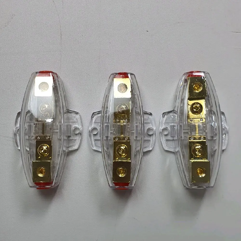 EMBASSY FUSE (SEKRING) 80 AMPER Fuse Pengaman Audio Sekering Sikring Mobil dengan Box Fuse Transparan dan Tahan Panas 80A 12V-32V DC Tabung Kaca ANL