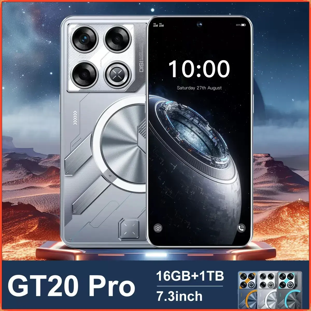 【Giant screen mobile phone, subverting imagination】2025 New GT20 Pro7.3 Inch 5G HD Mobile Phone 16+1T Support Fast Charging Android Smart Phone,Dual SIM,rugged phone,gaming phone