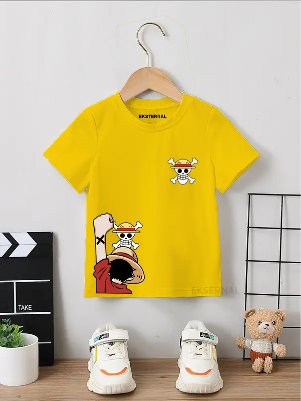 Eksternal Style Original Baju Kaos Distro Anak Laki Laki/Anak Perempuan Umur 1-12 Tahun Bahan Cotton combet30s / Kaos anak / baju kaos one piece luffy Combed Katun 4