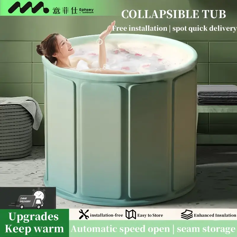 Bath Barrel Adult Foldable Bath Tub Household Adult Folding fold Large Thickening Bathtub