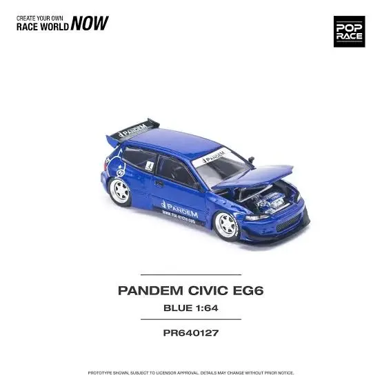 Pop Race Pandem Civic EG6 Blue Blister 1