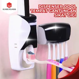 Dispenser Odol Tempat Gantungan Sikat Gigi Kamar Mandi