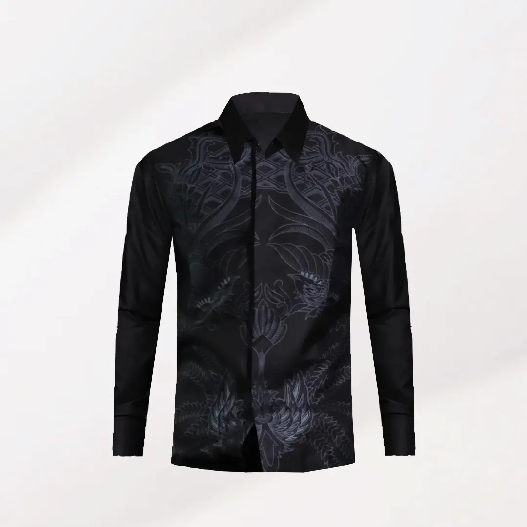 RBS Batik - Kemeja  Baju Batik Pria Devanka Slimfit Lapis Furing Lengan Panjang