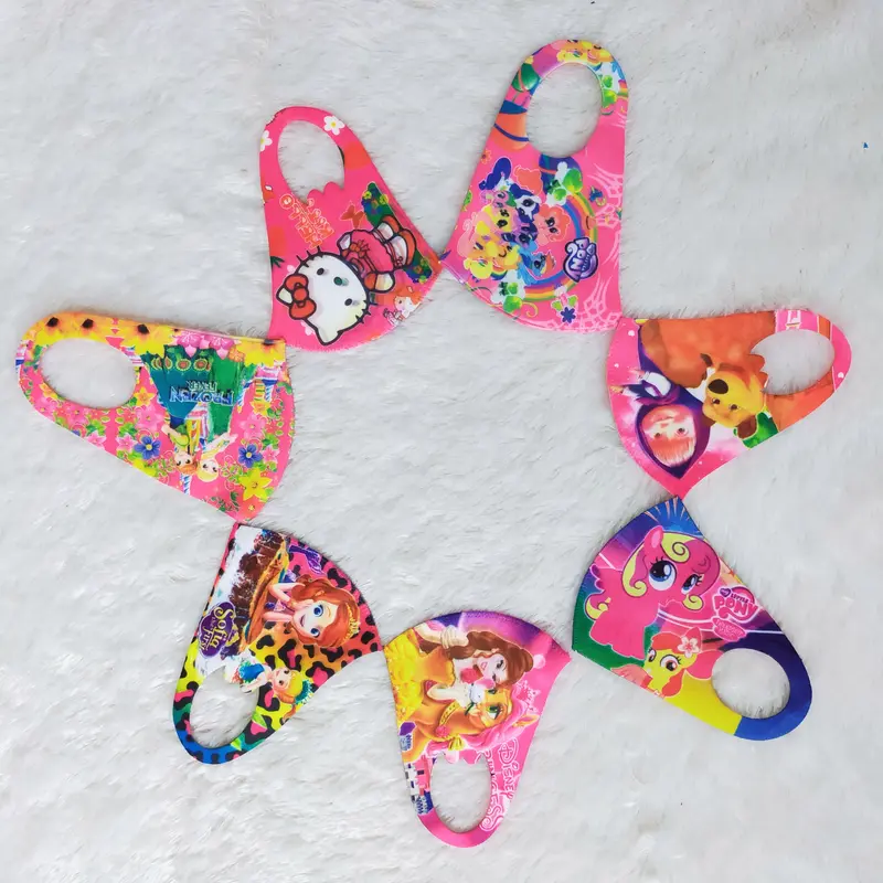 Masker Scuba Anak 1 pcs Karakter Cutting laser Bisa dicuci Motif Cewek Cowok Fashion Karakter Kartun Kain Katun 0