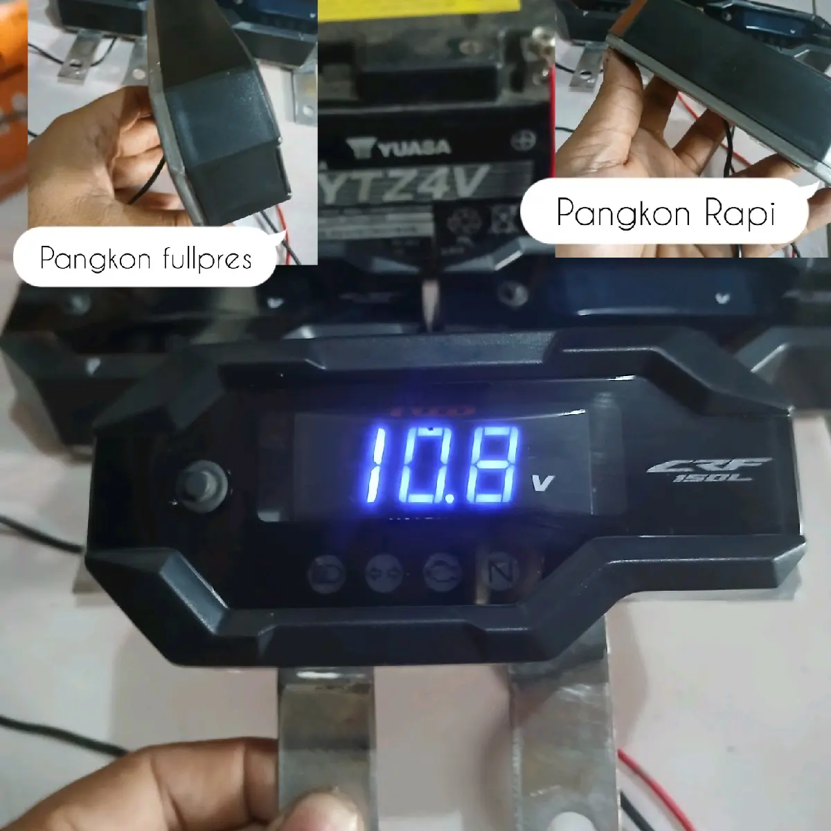 Speedometer CRF Ala Digital Isian Voltmeter Aki Spedo Spido PNP Honda CB GL Tiger Megapro - Motorcycle