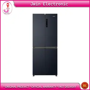 AQUA AQR-CTD506RGC(CB) KULKAS AQUA 4 PINTU 406 L MULTIDOOR fitur Premium Design & Texture, Magic Zone, Twin Inverter, Flexible Storage, 360° Cooling, dan Deo Fresh.