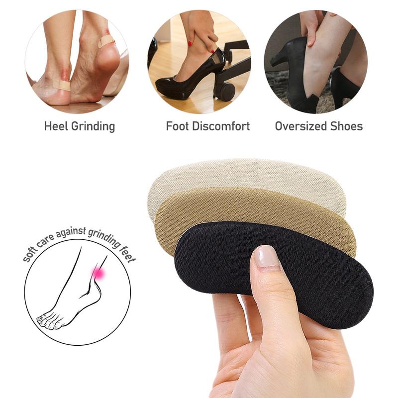 Product Introduction of New in Durable Back Foot Care Cushion Relief Soft High Heels Women Sticky Fabric Foot Heel Shoes Insoles Invisible Thickened Sponge Patch Anti-Wear 25