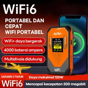 A51 Modem Nirkabel 4G 5G LTE 300Mbps Portable WiFi 2100mAh Baterai Mendukung 10 Perangkat Semua Operator Sinyal Seluler Kompatibel dengan Smartphone PC Tablet Laptop dan Smart TV