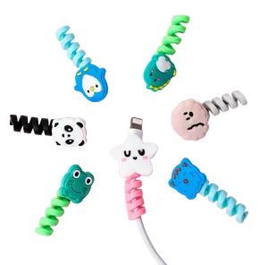 Pelindung Ujung Kabel Charger Headset Karakter Silikon Protector Spiral AH097