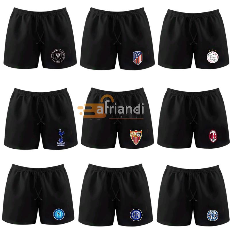 Celana boxer club Bola bawahan olahraga  kain warna ada saku jumbo Santai Hitam Putih Polos uniseks sport 2