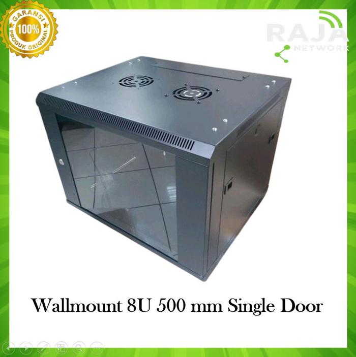 Jual Wallmount Rack 8u Depth 500mm 19'' Single Door Rack Server 8u 50cm ...