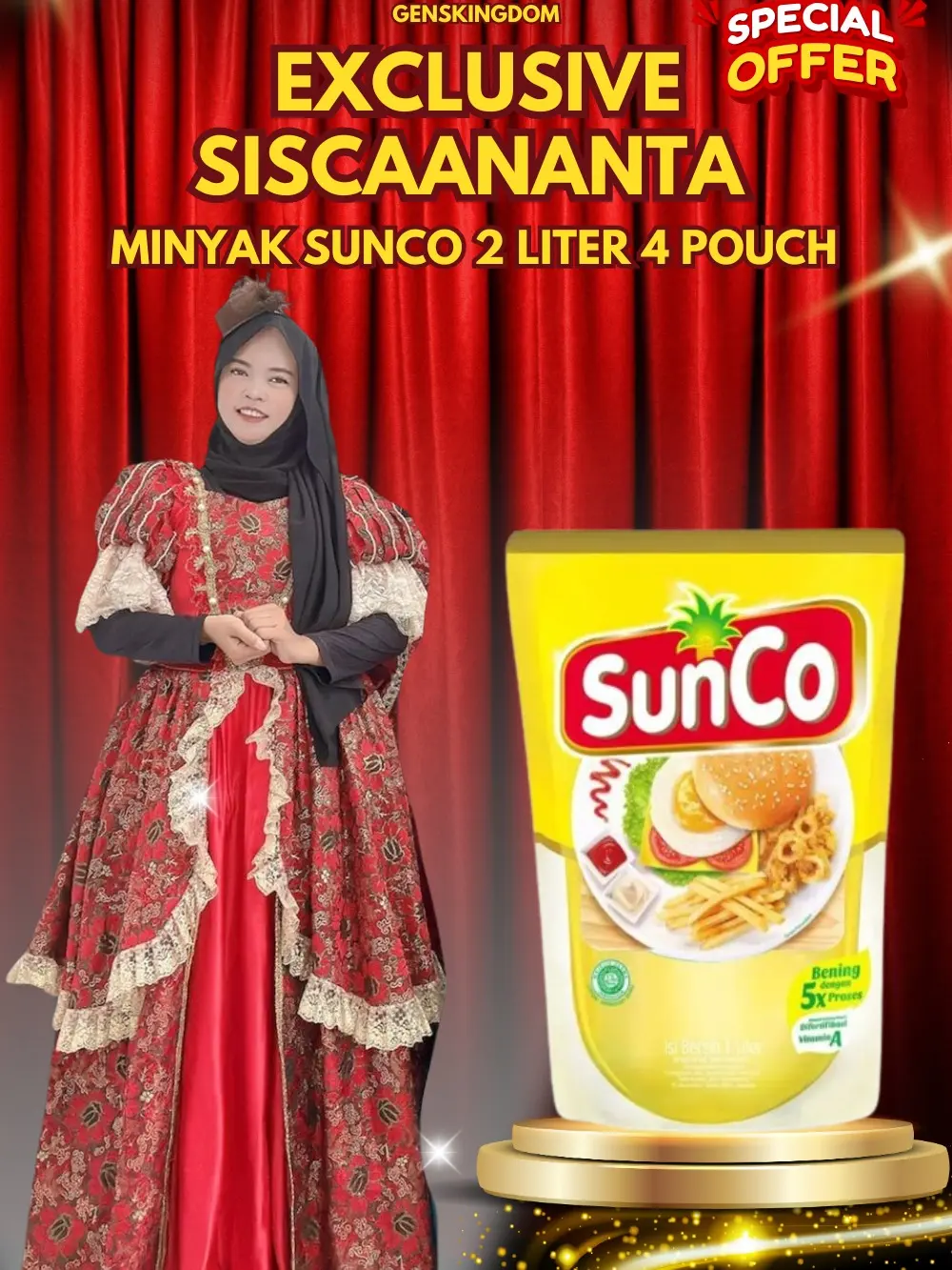 [EXCLUSIVE SISCAANANTA X GENSKINGDOM TERMURAH] - MINYAK SUNCO ISI 4 POUCH MINYAK KELAPA SAWIT PREMIUM