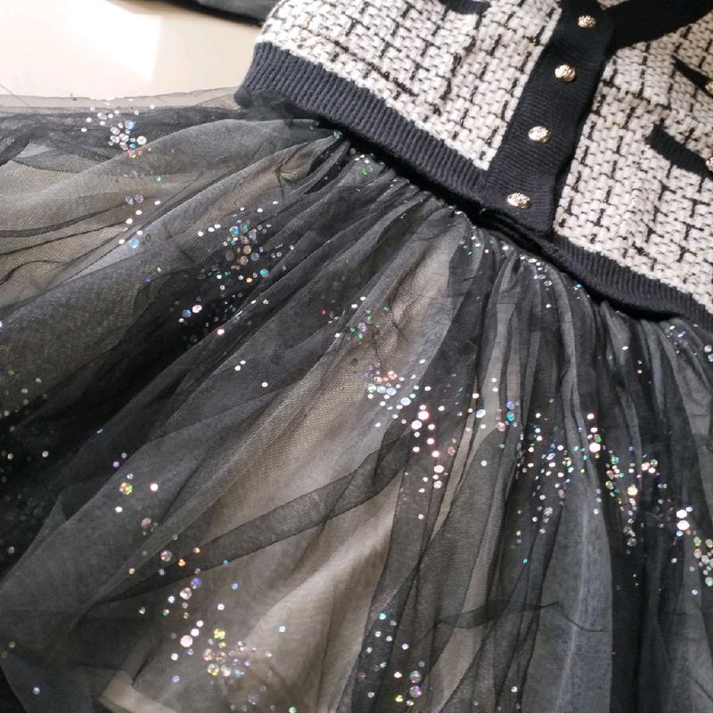dress 2in1 blezer tweet premium anak,mewahl cantik , nyaman dipakai6105 2
