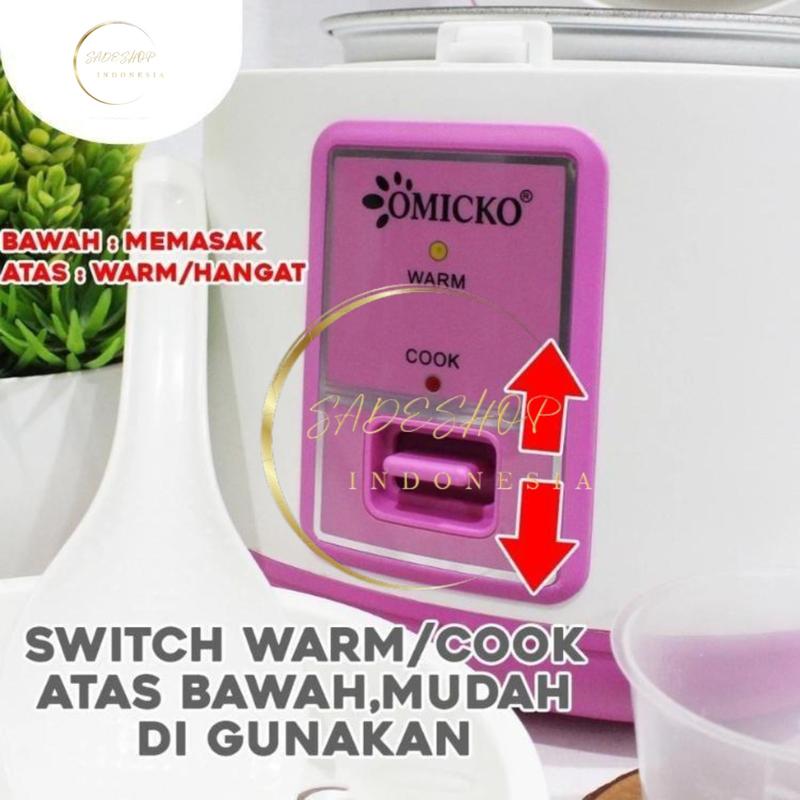 SADESHOP Rice Coocker 1.2 Liter / Magic Com 3in1 / Mesin Penanak Nasi ukuran 1,2 Liter 2