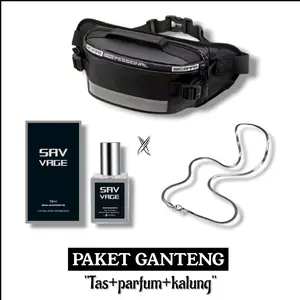 Paket Auto Ganteng - Tas Selempang Pria Gratis Parfum dan Produk Lainnya