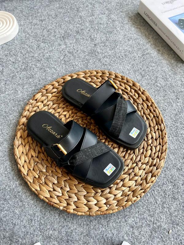 Sendal Selop Silang Sandal Wanita Platform Korea Style Kekinian 2