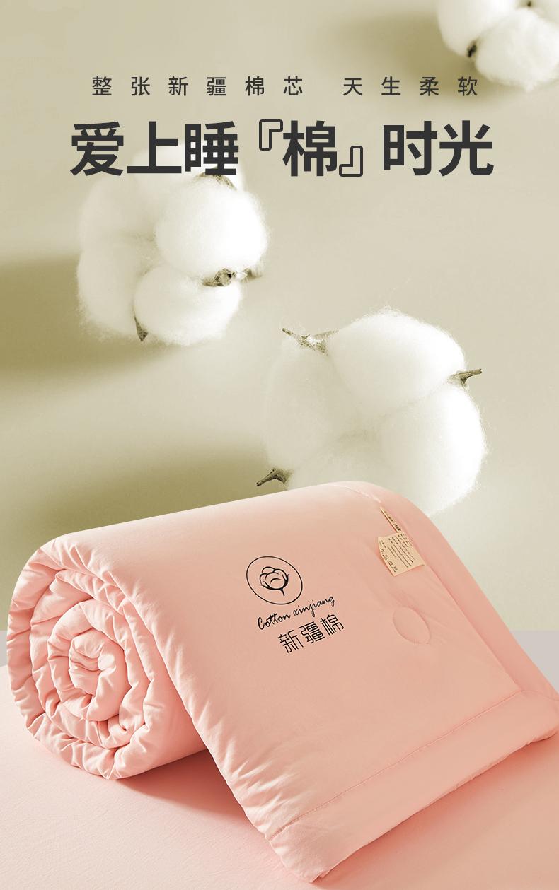 Product Introduction of 2025 new style without printing  Washing Cotton Xinjiang Cotton Quilt Summer Summer Cool Air Conditioning Quilt 5