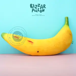 Bizzarpillow Bantal Guling Buah Pisang Jumbo Fullprint Depan Belakang size XL BZ457