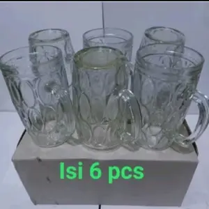 Gelas/Mug Kaca Besar (Bir/Teh) BM, B20N isi 6pcs